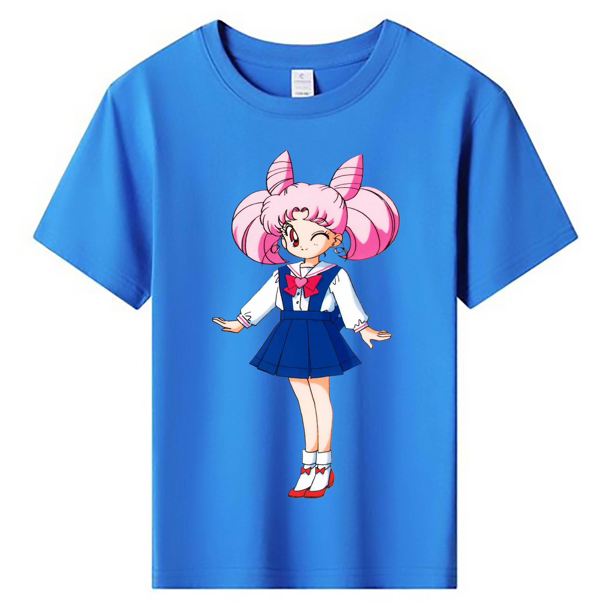 （画像用） 美少女戦士セーラームーン ちびうさ Sailor Moon Chibiusa Tsukino Usagi Small Lady Serenity 綿100％キッズTシャツ（フロントプリント）